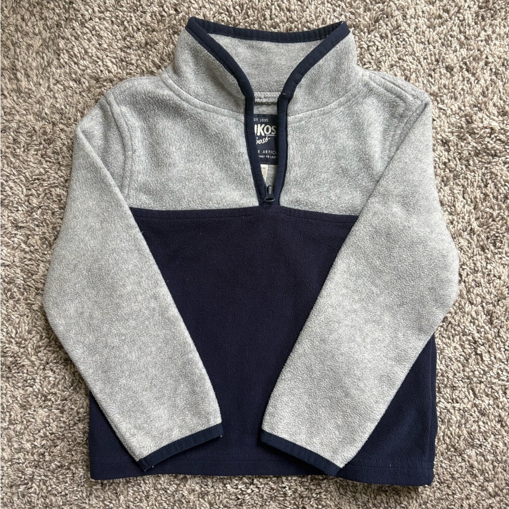 Kids Gray and Navy Pullover